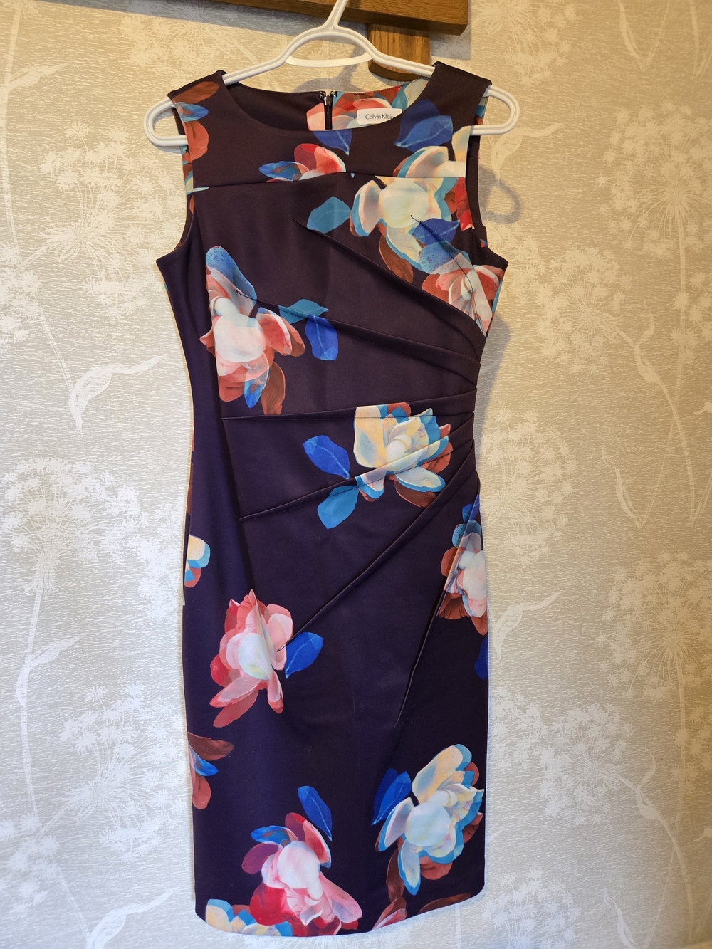 Calvin Klein Purple Floral Sheath Dress